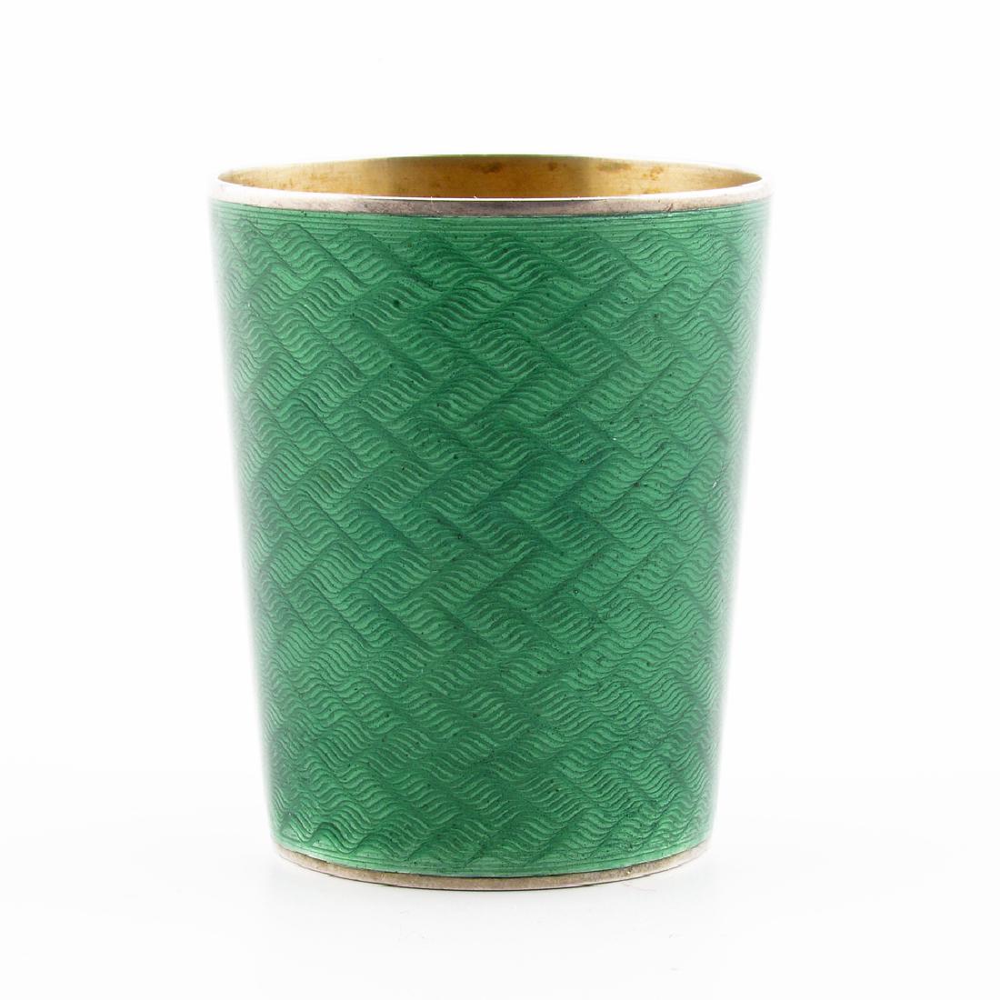 Russian silver enamel beaker shotglass (1 of 2)