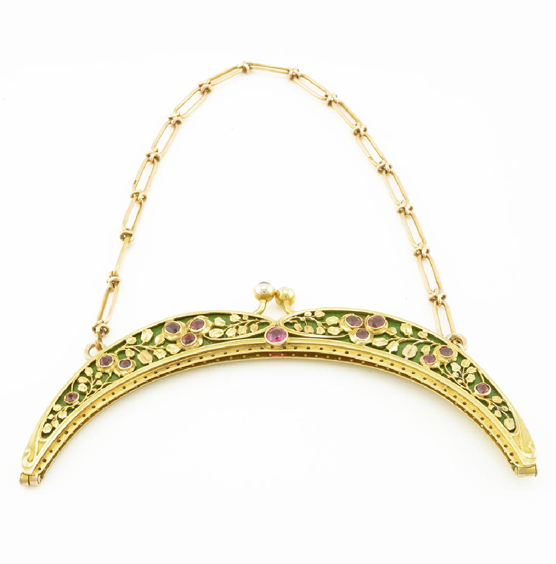 Russian antique jeweled gold purse frame (1 of 4)