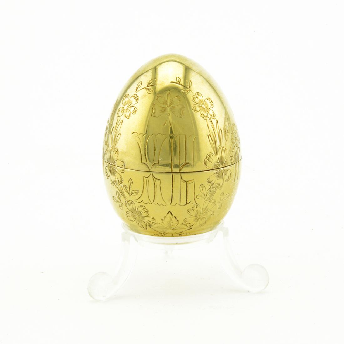 Russian gilded silver Easter egg (1 of 4)