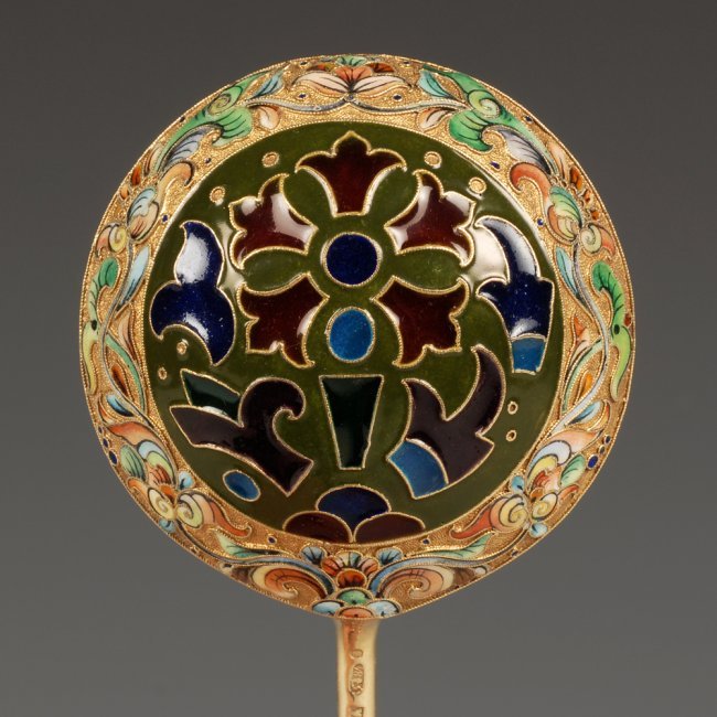 Russian 6th Artel Plique Enamel Spoon (1 of 5)