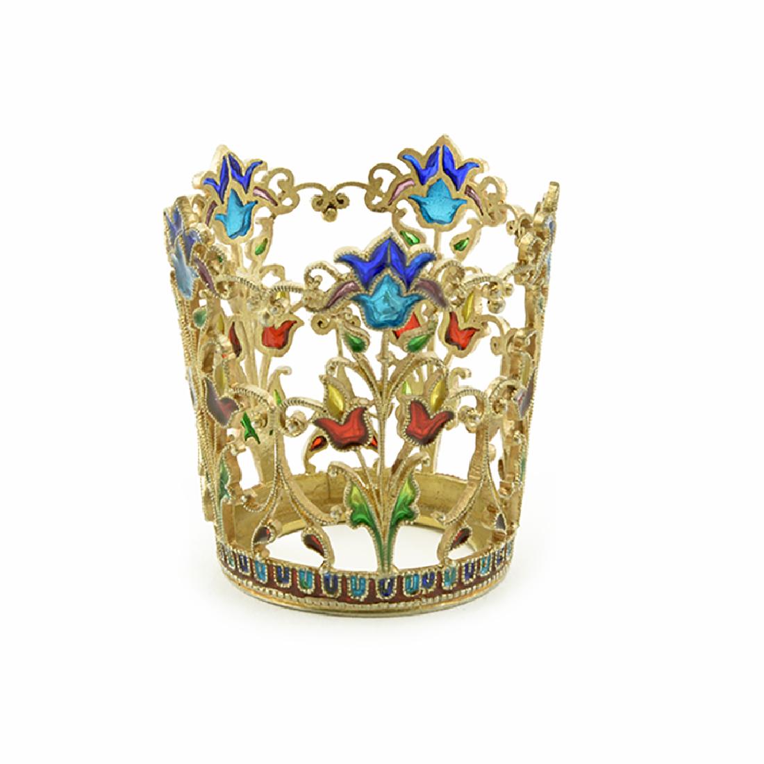 Georg Adam Scheid Silver & Plique-a-Jour Beaker Holder (1 of 2)