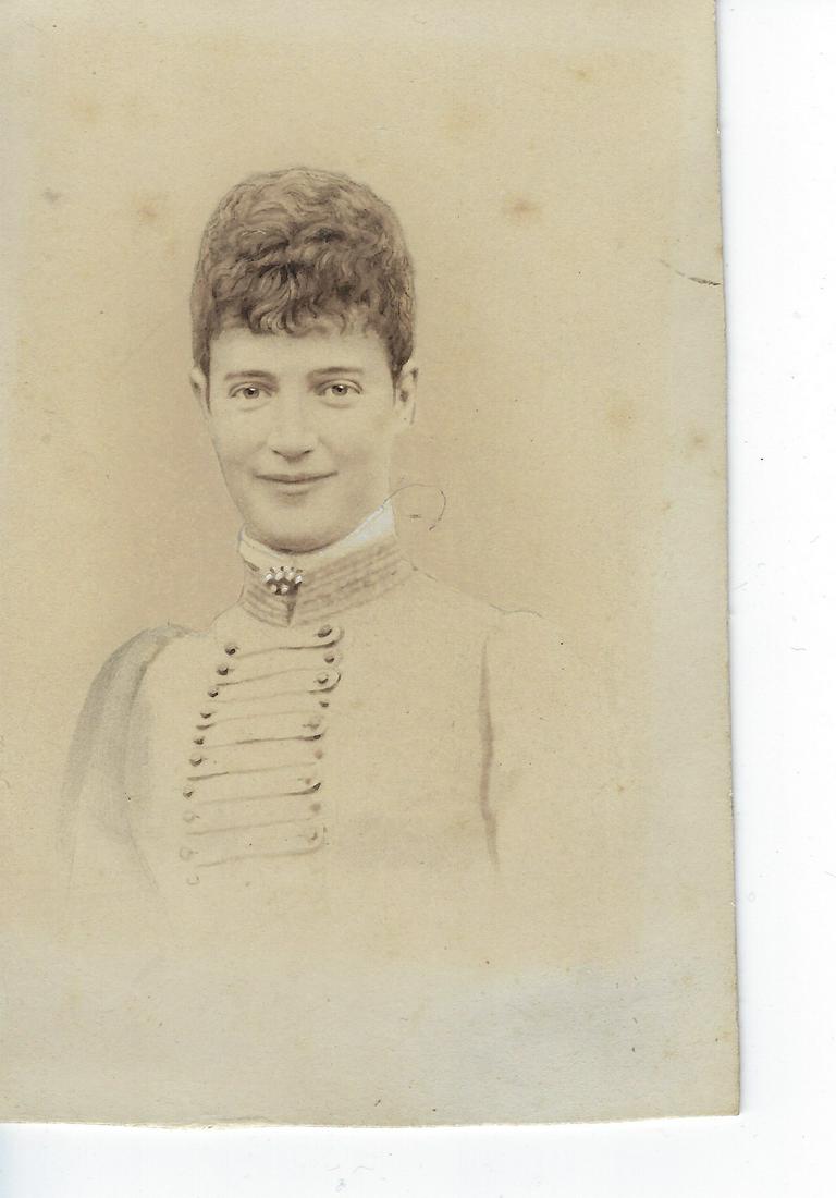 Photo Maria Feodorovna by Johan Danielsen: Photoprint of Maria Feodorovna, printed on trade card (cut down) of Danish Court Photographer Johan Danielsen Dimensions: 5 1/8 x 3 3/8 in.