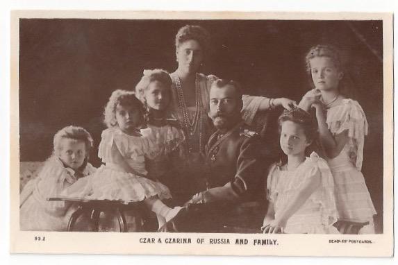 Tsar Nicholas II with Family Photo Post Card: Tsar Nicholas II with Family Photo Post Card Dimensions: 5 1/2x 3 3/4