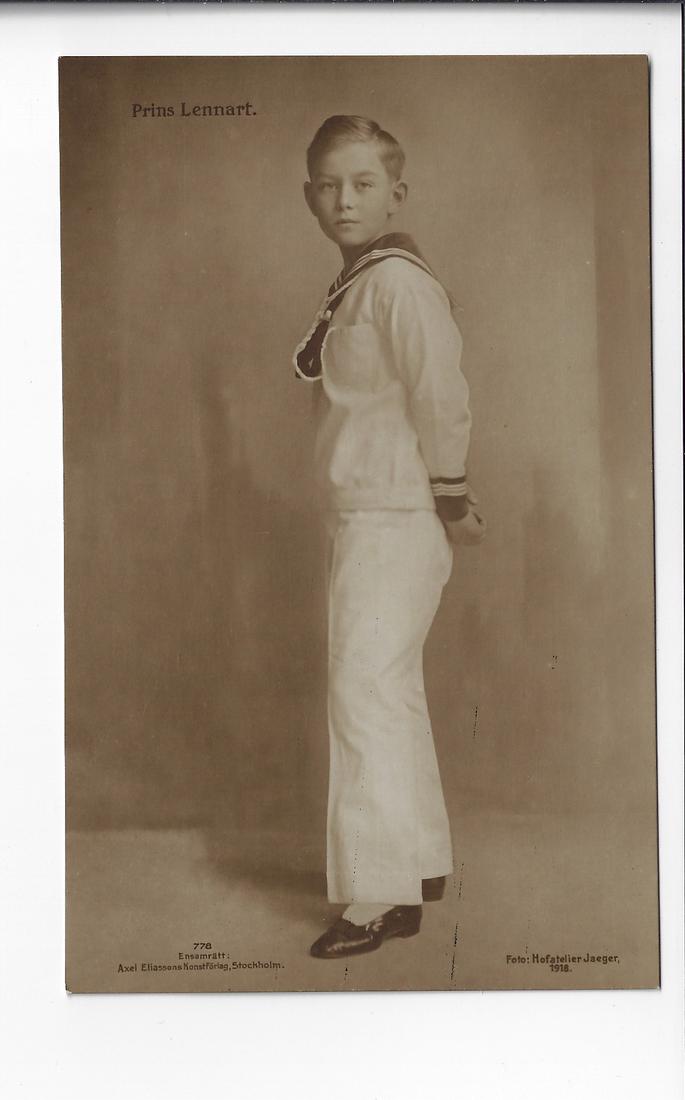 Prins Lennart In Sailor Attire Photo Postcard #2: Prins Lennart In Sailor Attire Photo Postcard Dimensions: 3 1/4 x 5 1/4