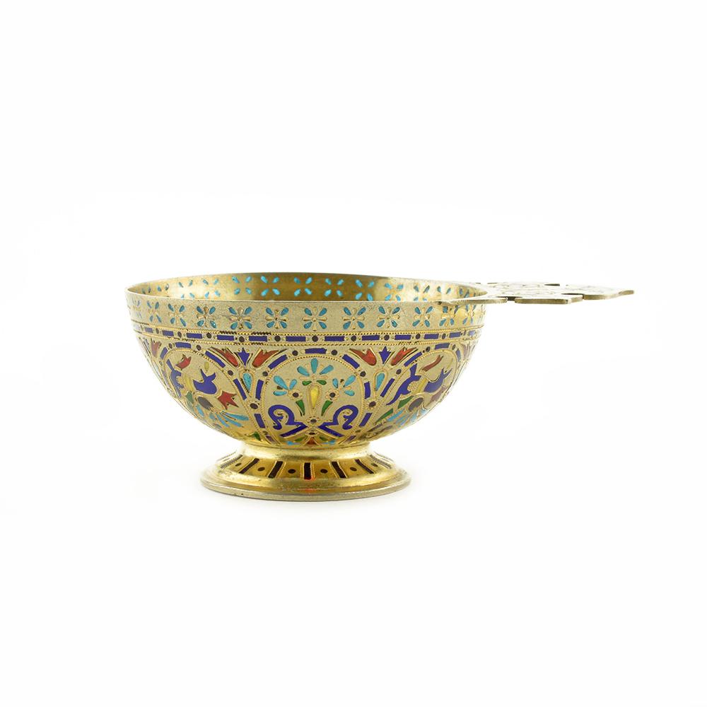 Khlebnikov Silver Gilt Plique Enamel Charka (1 of 5)