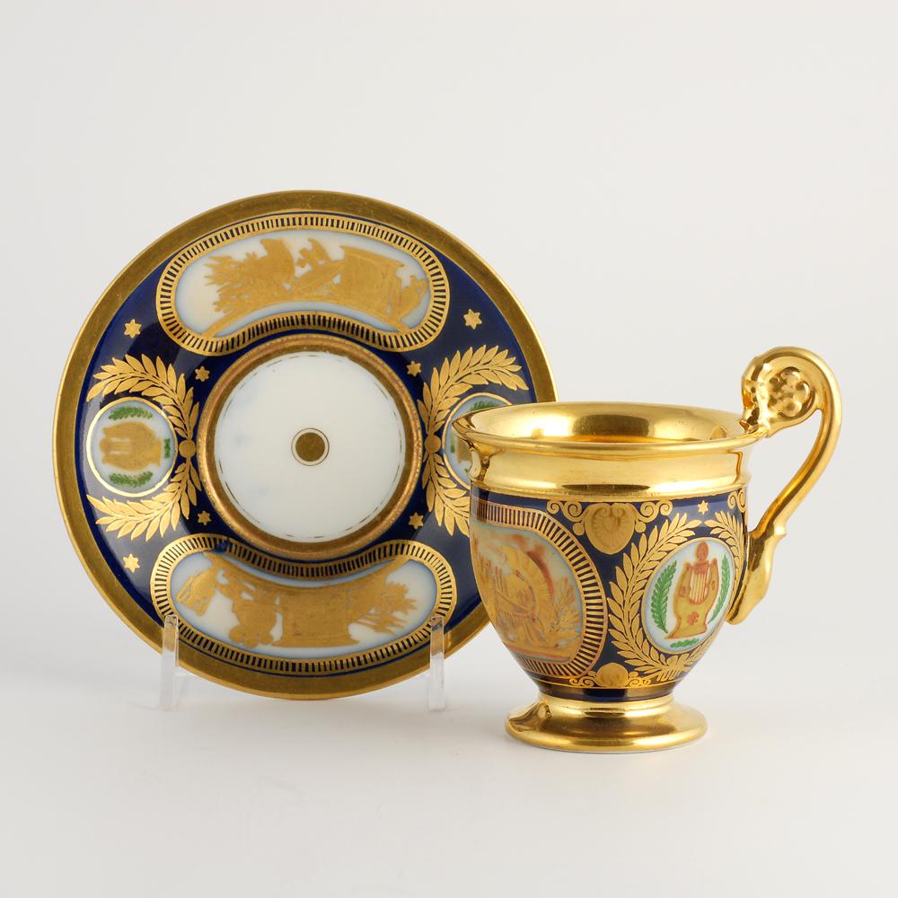 A Russian porcelain cabinet cup and saucer (1 of 9)