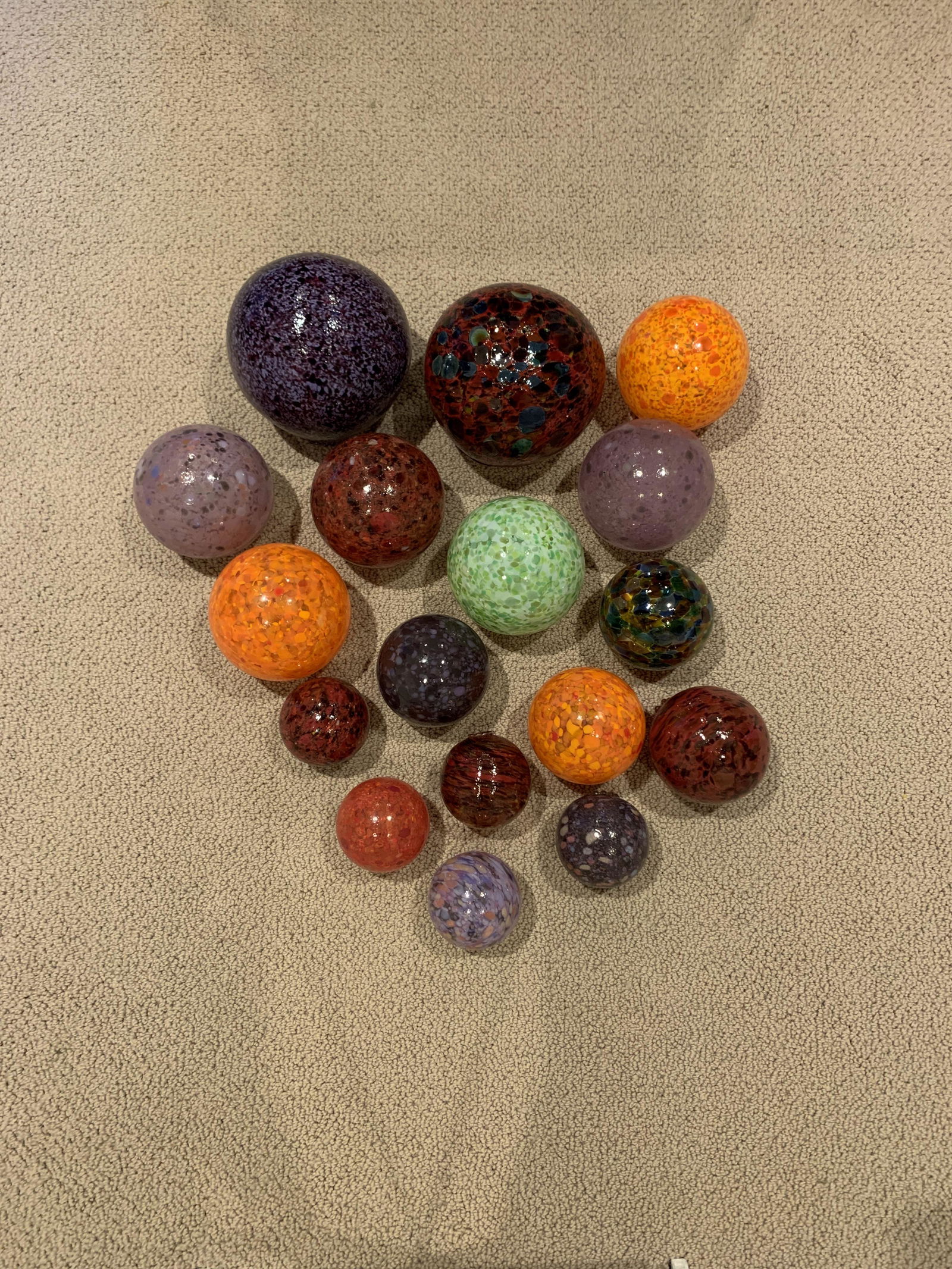 A Group of 17 Art Glass Water float Balls (1 of 6)