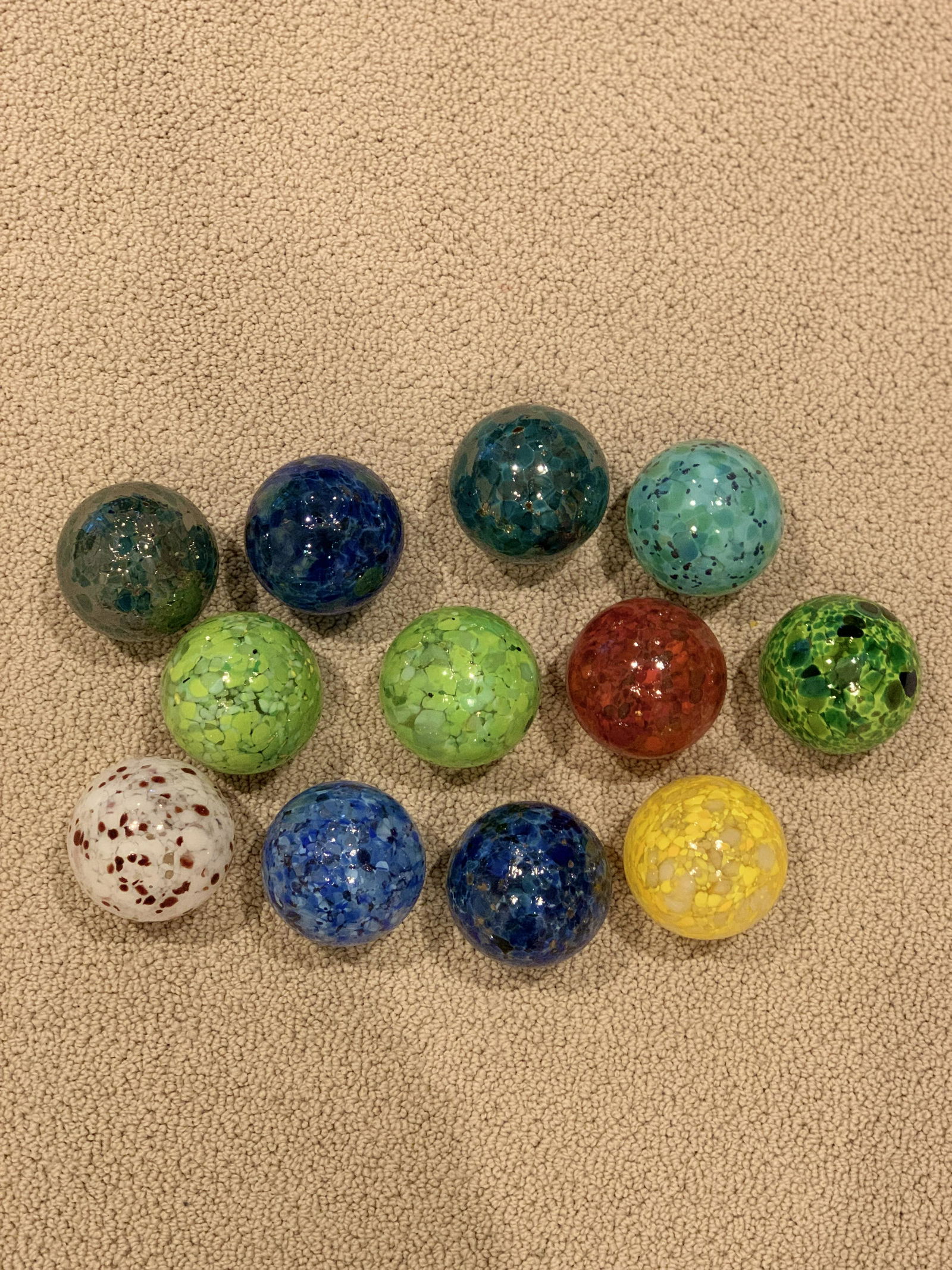 A Group of 12 Art Glass Water float Balls (1 of 5)