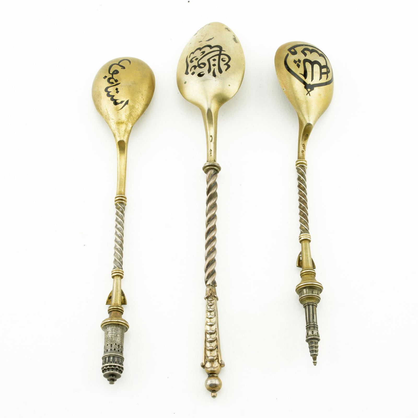3 Silver enamel souvenir spoons (1 of 2)