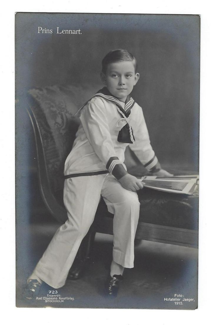 Prins Lennart In Sailor Attire Photo Postcard #2: Prins Lennart In Sailor Attire Photo Postcard #2 Dimensions: 3 3/8 x 5 3/8