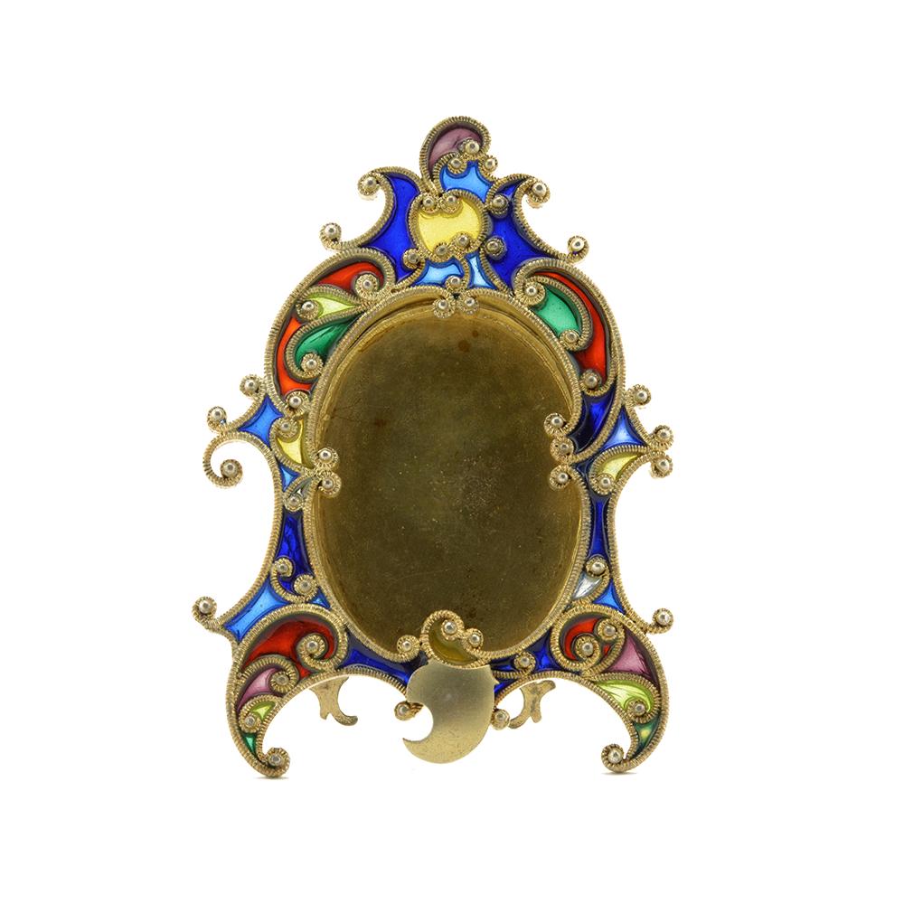 A Viennese Silver Gilt and Plique-a-jour Enamel Photograph Frame (1 of 5)
