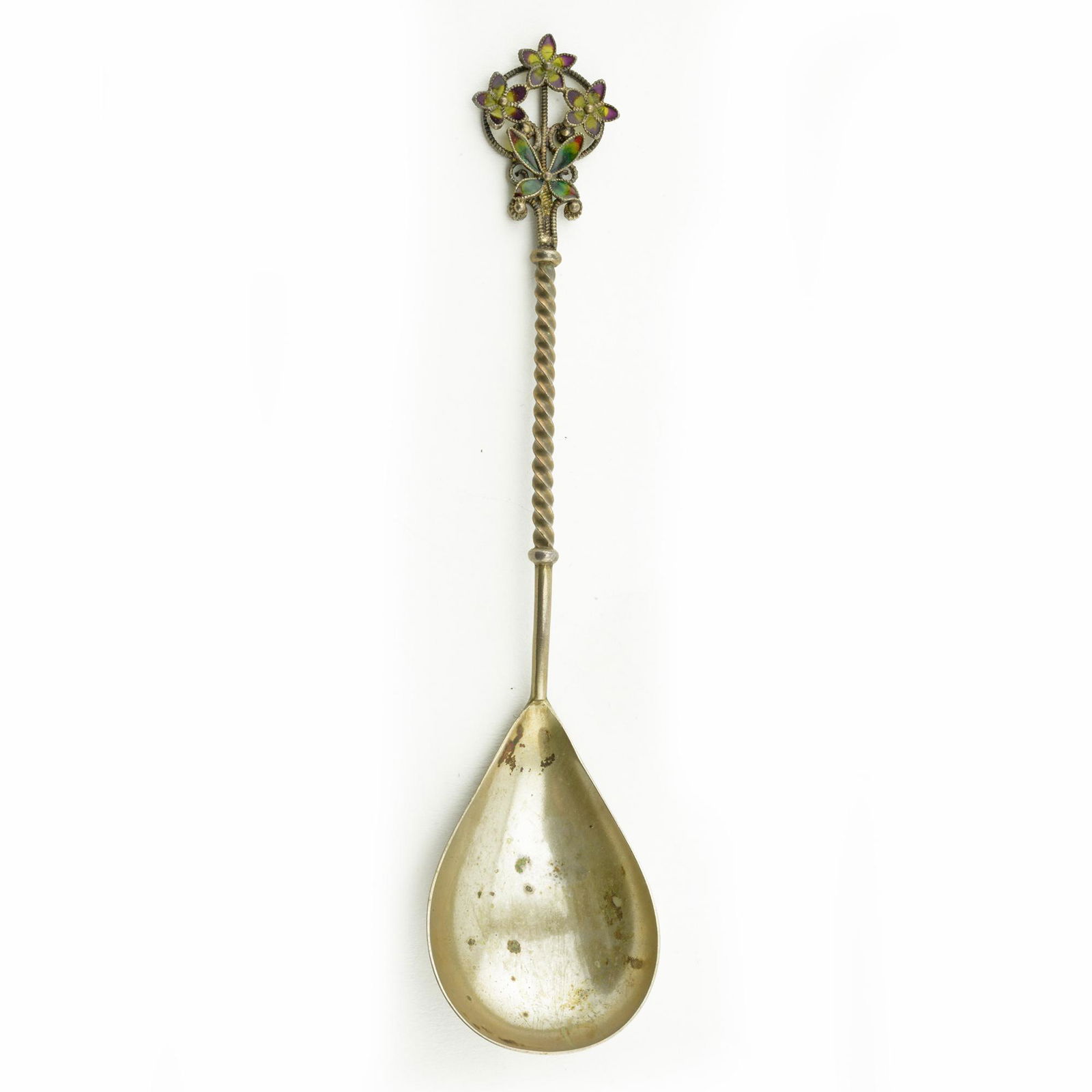 Norwegian Plique enamel spoon, Theodore Olsen (1 of 3)