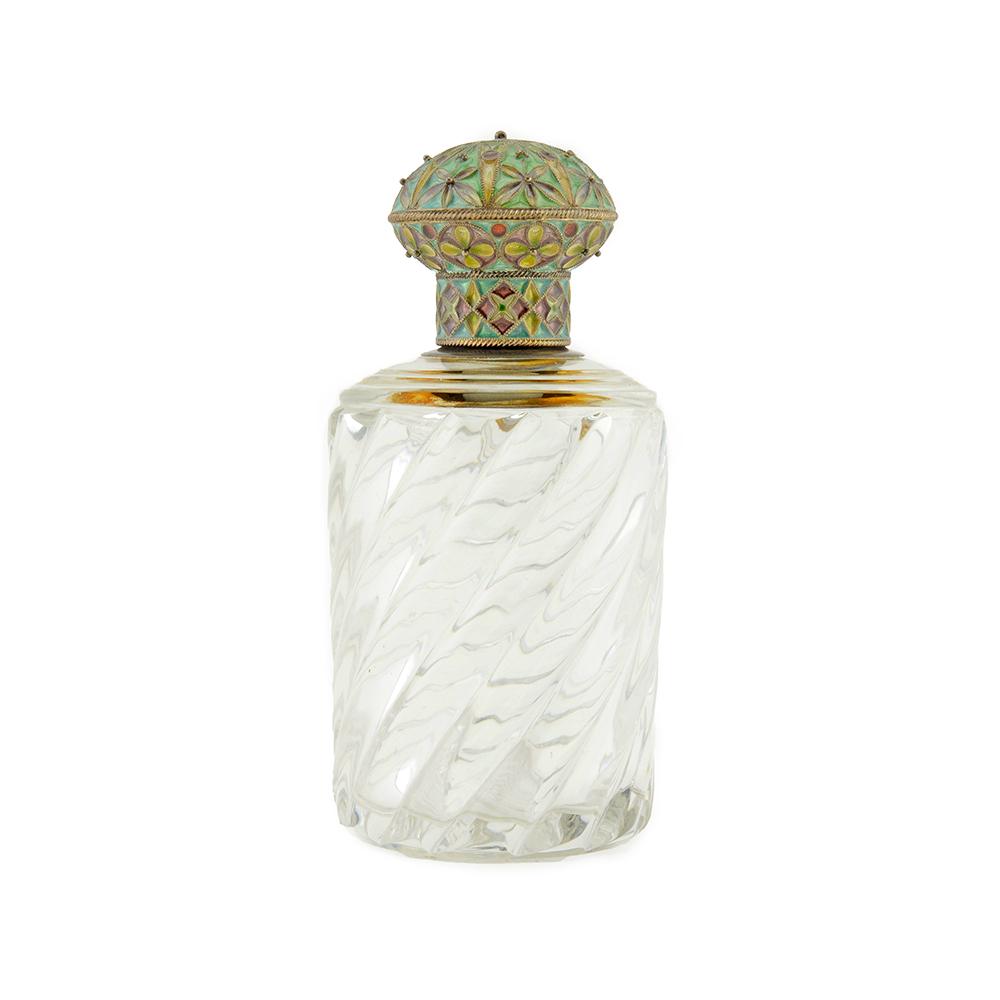 Norwegian Plique Enamel Scent Bottle, Joseph Tostrup (1 of 4)