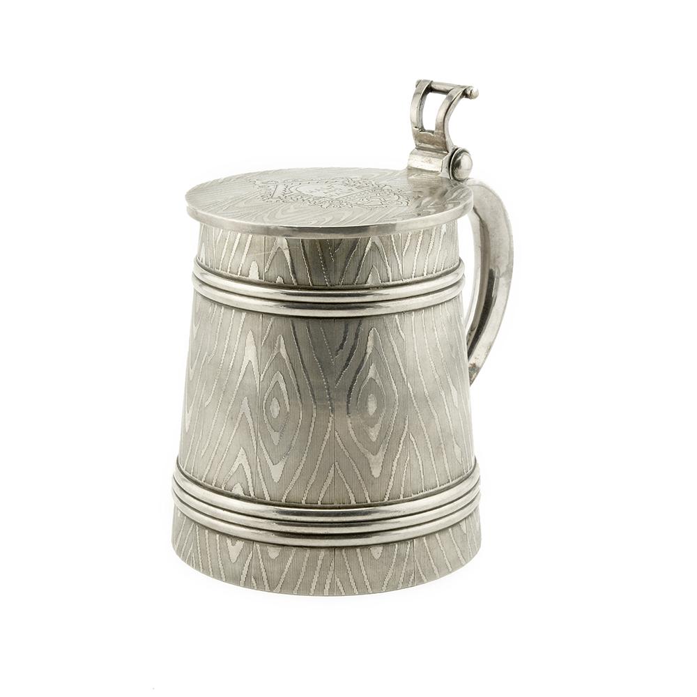 A Russian silver trompe l'oeil tankard (1 of 9)