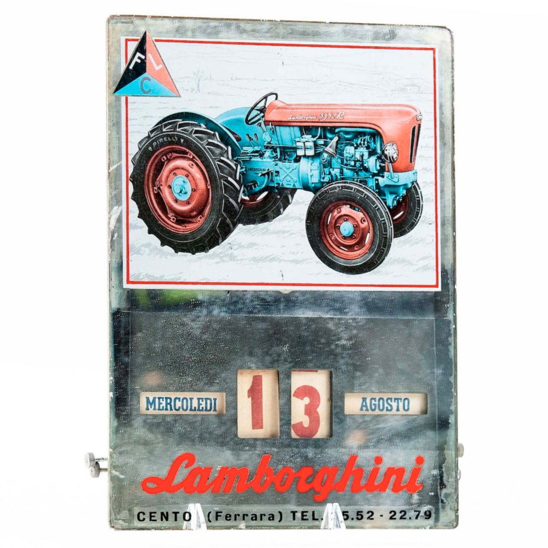 A 1950's Lamborghini Tractor Dial Calendar for Authorized Dealers (1 of 2)