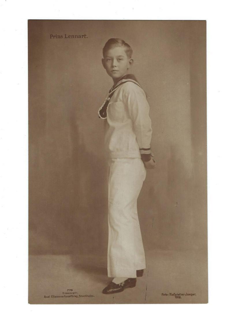 Prins Lennart In Sailor Attire Photo Postcard: Prins Lennart In Sailor Attire Photo Postcard Dimensions: 3 1/4 x 5 1/4
