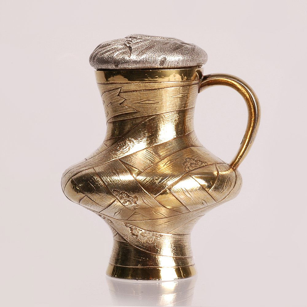 A Russian trompe l'oeil parcel gilt silver jug, 1869 (1 of 7)