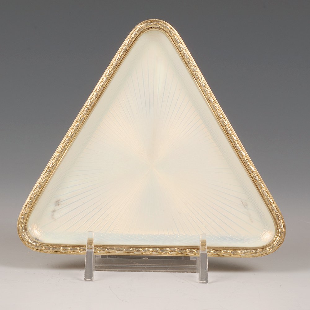 A Fabergé Armfeldt guilloché enamel tray, ca1908-17 (1 of 3)