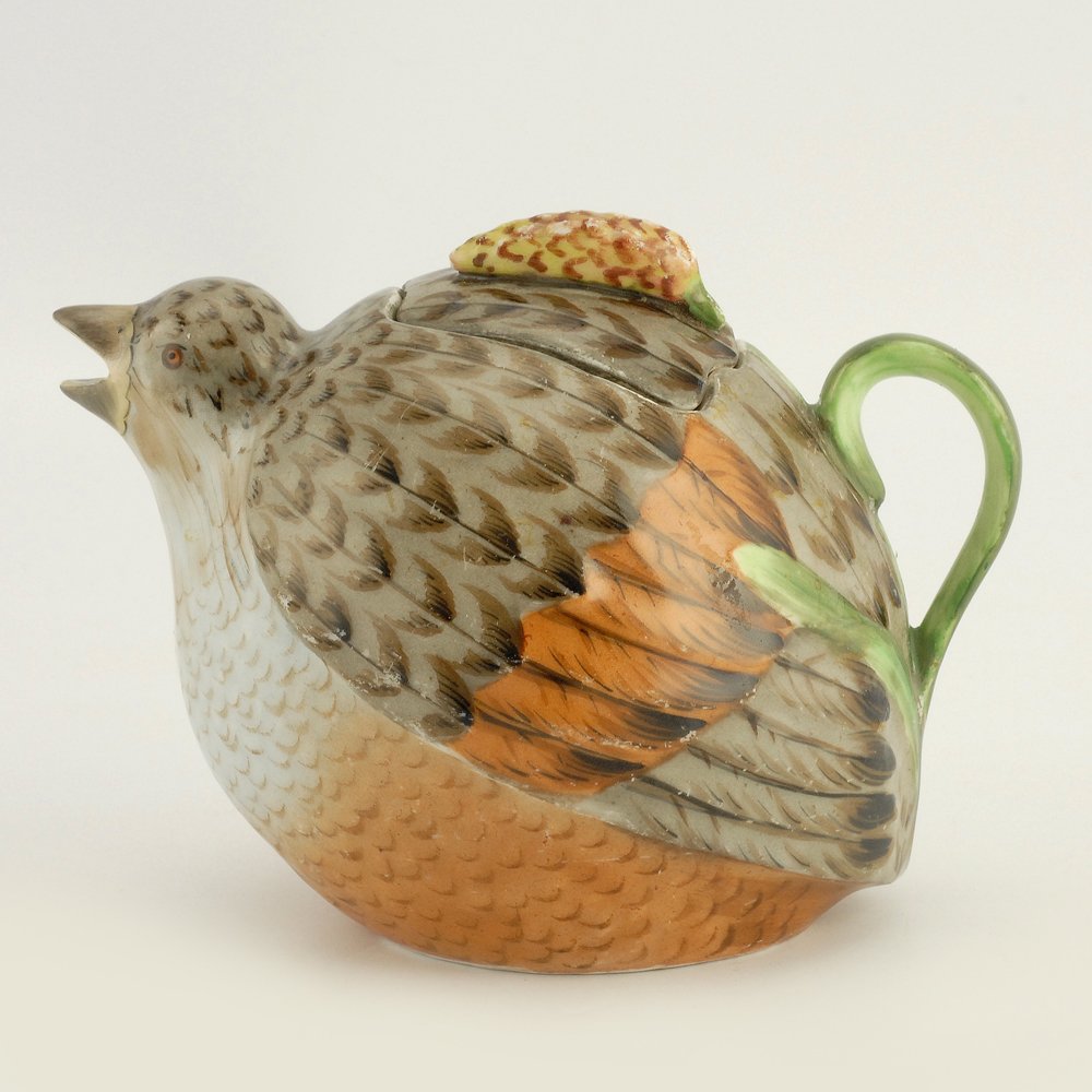 A Russian Gardner bird teapot, ca1880s (1 of 5)