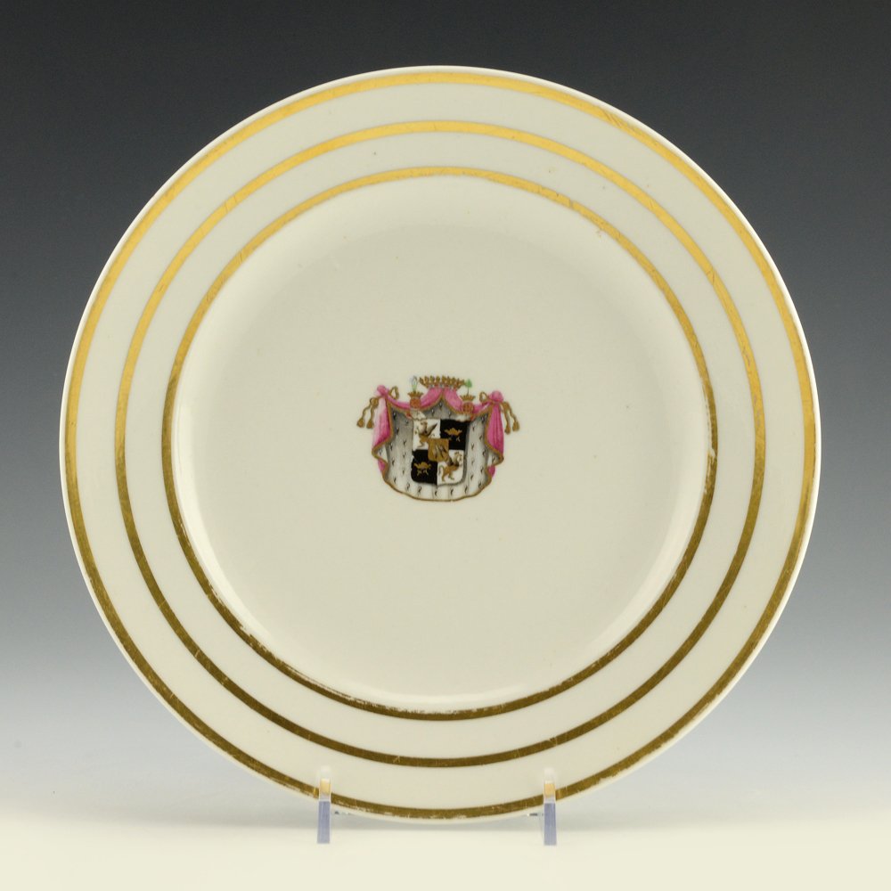 A Russian Imperial Porcelain Armorial Plate, ca1825-55 (1 of 4)