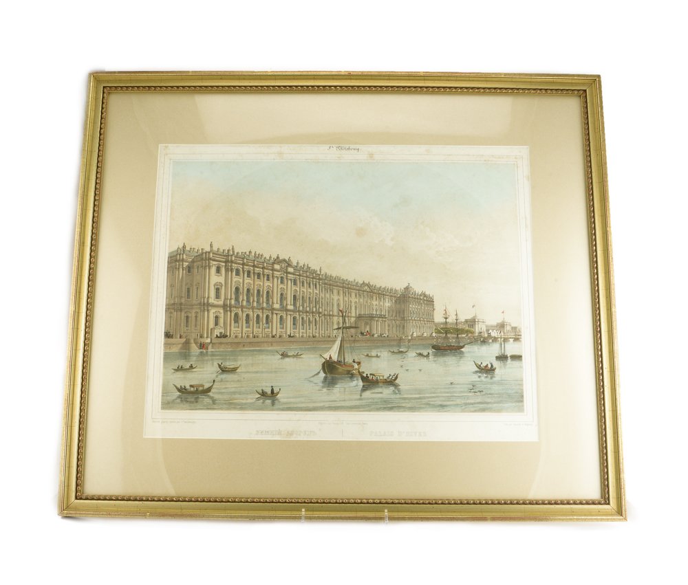Handcolored print with View of the Winter Palace (1 of 1)