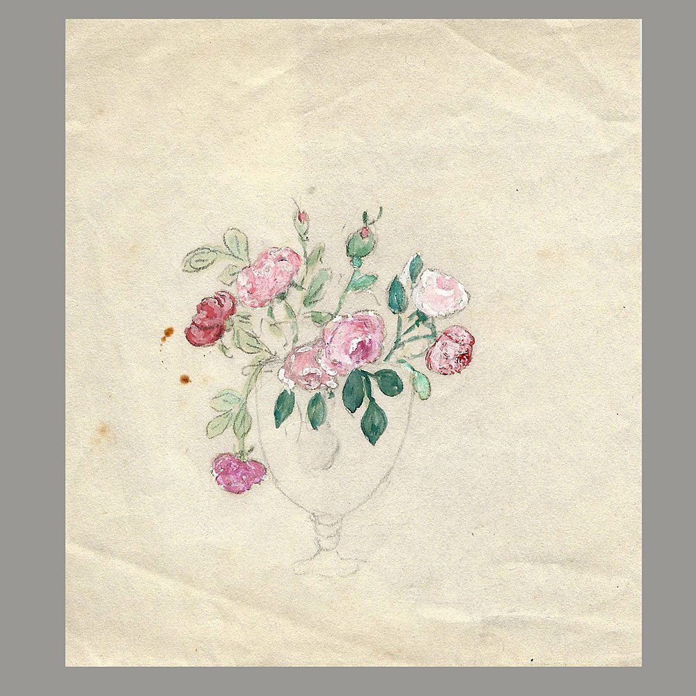 A Watercolor & Pencil Study by Grand Duchess Xenia (1 of 2)