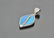 Sterling Silver Pendant with Blue Opal Inlay
