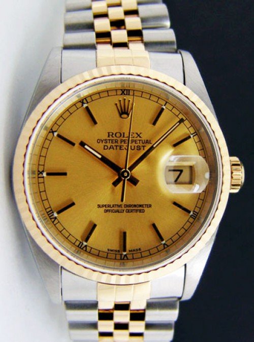 Preowned Rolex Datejust 16233 with Champagne Dial (1 of 2)