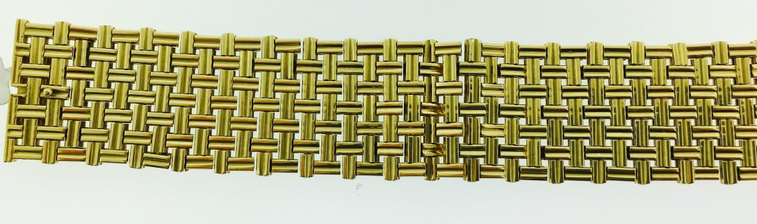 Vintage 18kt Yellow Gold Mesh Bracelet (1 of 3)