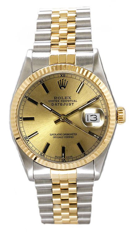 Preowned Rolex Datejust 16233 Champagne Dial (1 of 1)