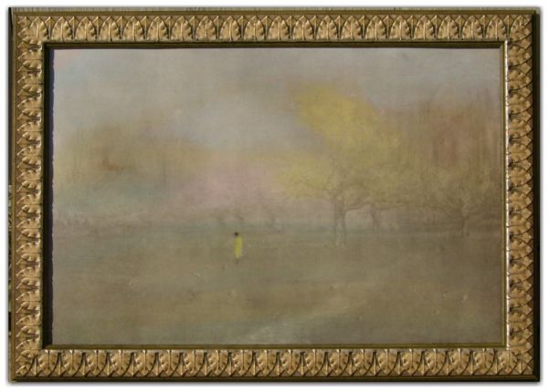 GEORGE INNESS LITHO (American 1825-1894): "Spring Blossoms," Handcolored Lithograph, 18" x 24" circa 1920