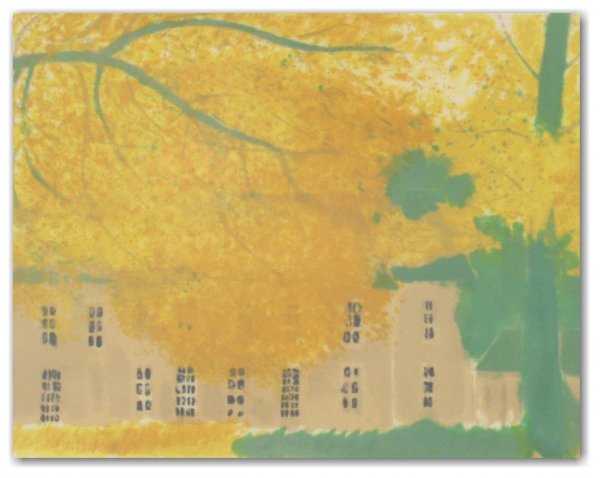 ANDRE BRASILIER - S/N LITHO (French 1929-2004): "Autumn," Signed and numbered lithograph, 21.5" x 27.25" CONDITION: VERY GOOD