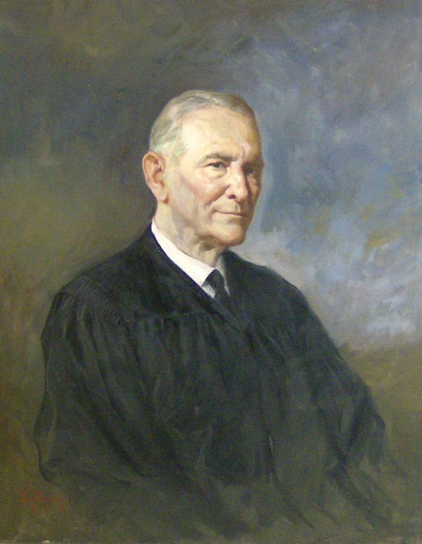 LAJOS MARKOS - JUDGE MILLS - OIL (1917-1993): Judge Mills 30x24 Signed Oil on Canvas, dated 1964 - CONDTION-VERY GOOD