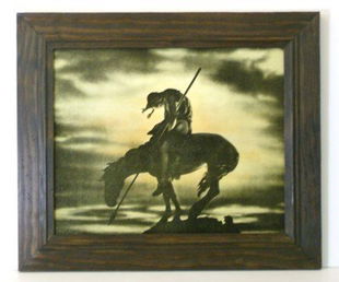 End Of The Trail Framed Print Jan 23 16 Helm Auction In Ca