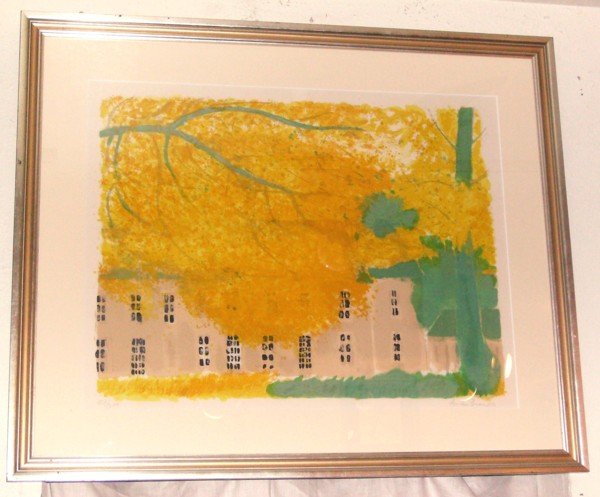 Andre Brasilier-Autumn Lithograph (French 1929-200: "Autumn" Signed Lithograph - 22 x 28 - #151/300
