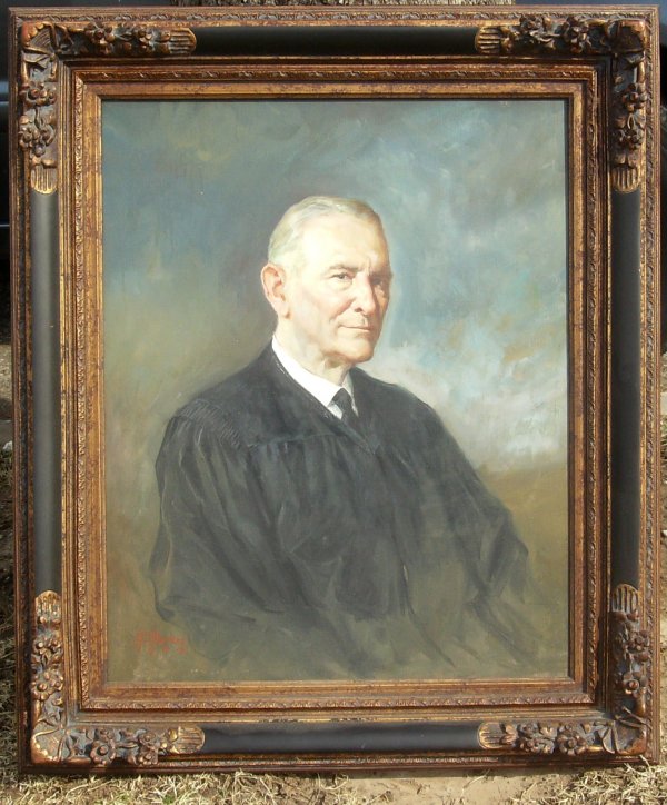 Lajos Markos - Judge Clarence Mills - Oil (1917-1993