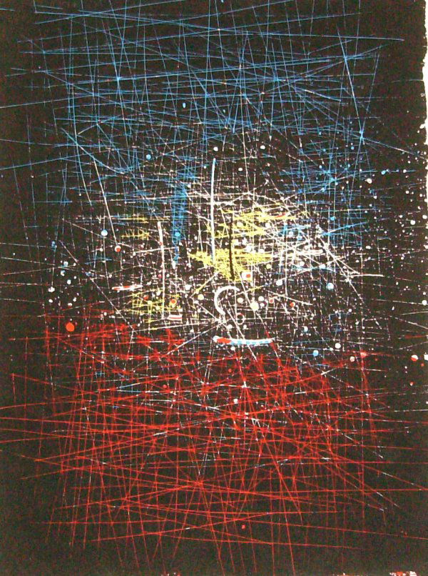 Paul Maxwell - Abstract Lithograph signed: "Abstract" Signed Lithograph in Limited Editon of #100 - 23 x 17 image