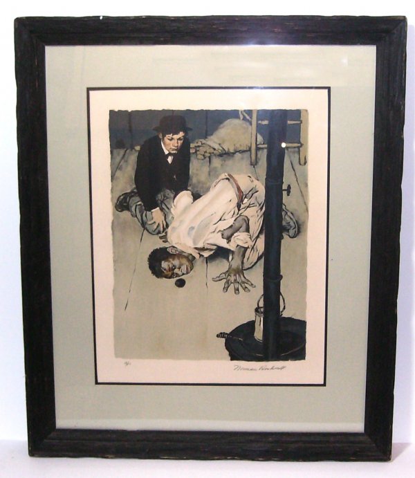 Norman Rockwell - Jim Takes a Look Lithograph