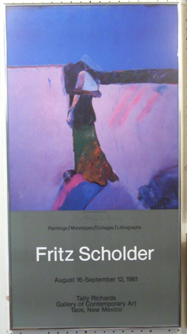 Fritz Scholder - Signed Poster Tally Gallery: "1981 Tally Gallery" Signed Poster Print - 33.5 x 18