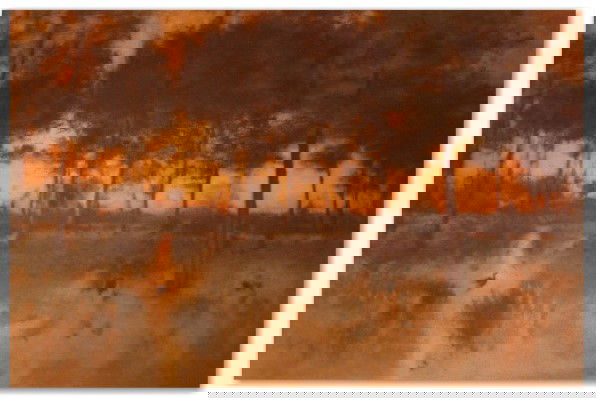 82: GEORGE INNESS STONE LITHO (American 1825-1894): "Home of the Heron," Rare Stone Lithograph, 19" x 29" circa 1890