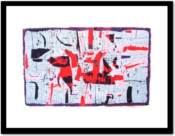 121: PAUL MAXWELL SERGRAPH (American 20th Cent): "Abstract," Signed Original Serigraph, #2/15 - 18.5" x 30"