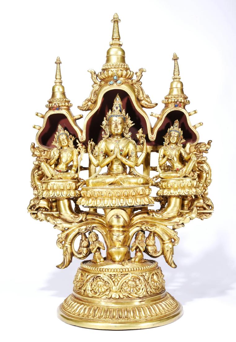 Chinese gilt bronze buddha (1 of 7)