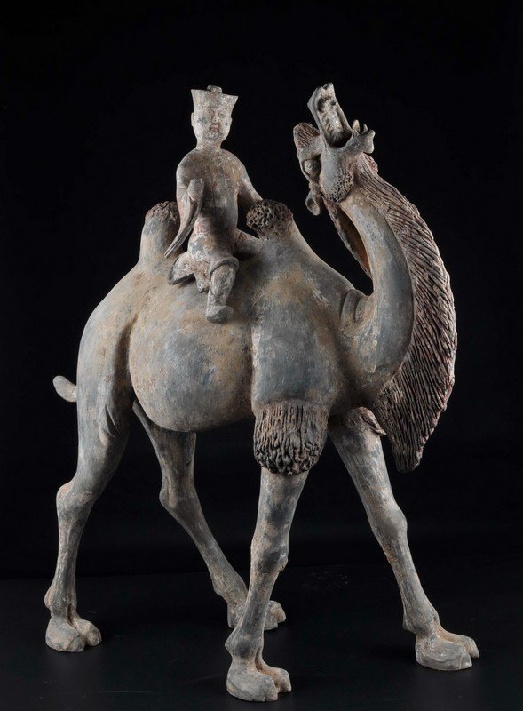 Very Large Chinese Pottery Model of a Camel and Rider, (1 of 7)