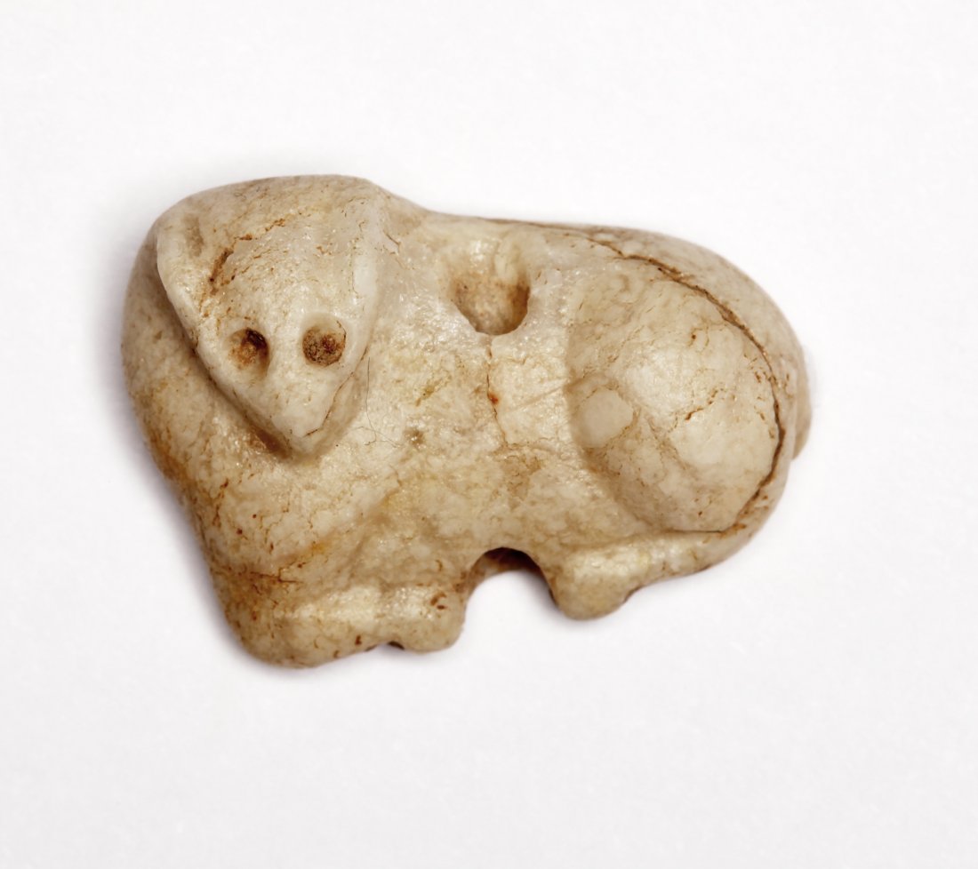 A Fine Stone Amulet of a Bull (1 of 3)