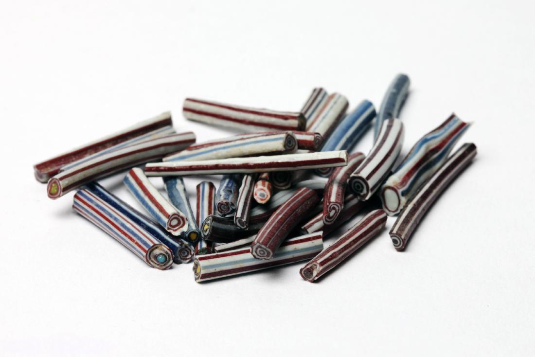 A Group of 15 Egyptian Mosaic Glass Cane Fragments (1 of 1)