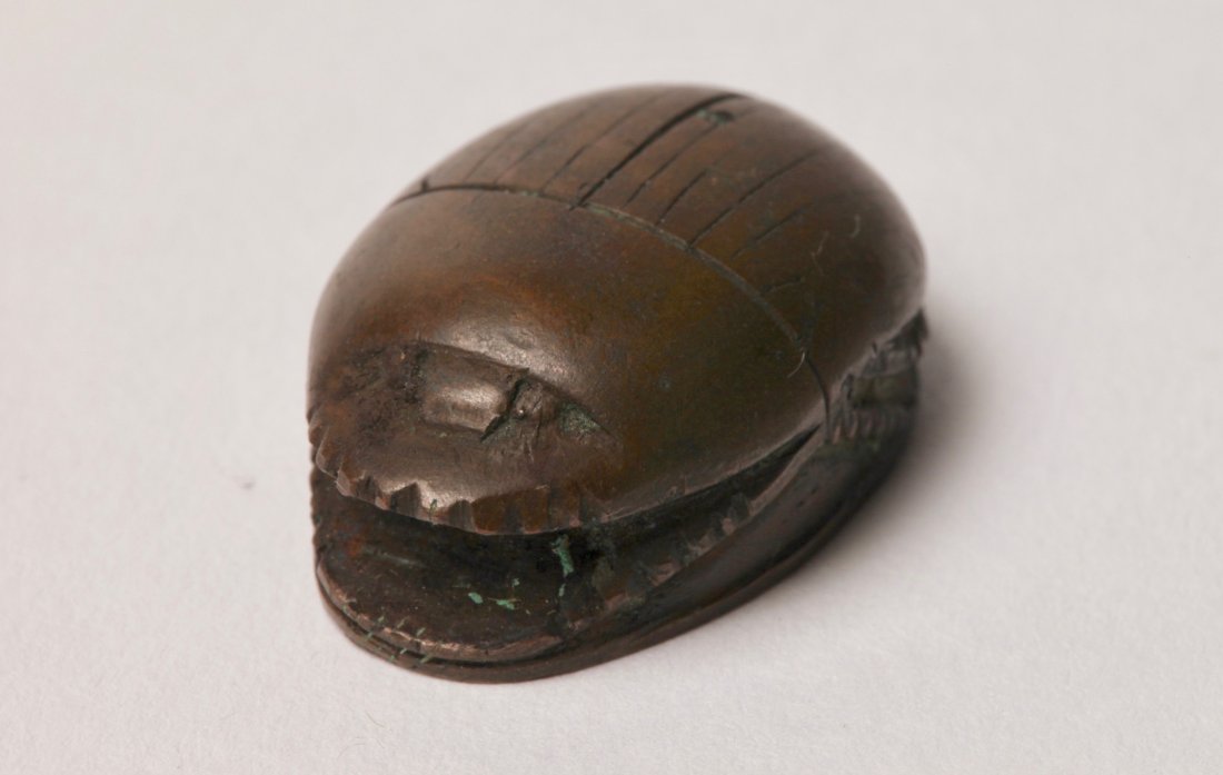 A Very Rare Large Egyptian Bronze Scarab (1 of 3)