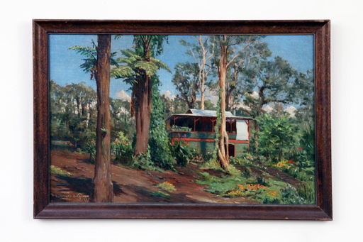 D Howard Hitchcock Oil On Board Painting Of His First Oct 15 2017 Ancient Objects In Ri