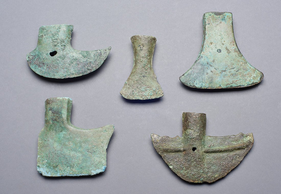Five Ancient Bronze Ax Heads (1 of 1)