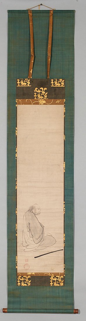 Japanese Scroll Painting of a Man (1 of 3)