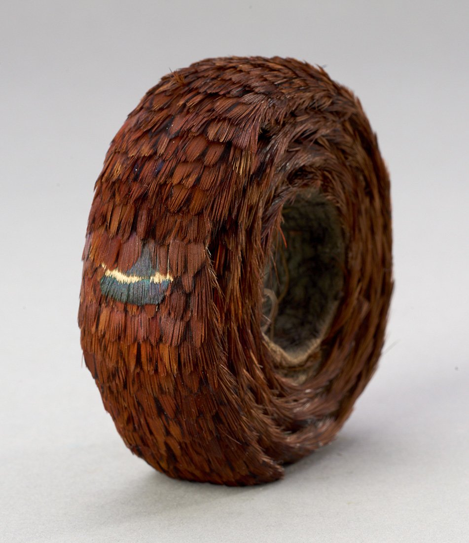 Hawaii Plantation Era Purple Feather Hat Band (1 of 2)